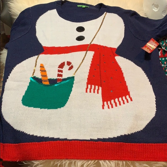 Snow woman christmas sweater NWT. - Picture 2 of 8